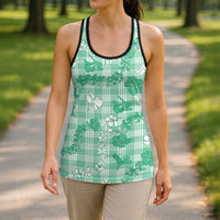 Omaomao Aloha Hawaii Hollow Tank Top Plumeria Lei With Palaka Motif - Polynesian Pride