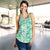 Omaomao Aloha Hawaii Women Racerback Tank Plumeria Lei With Palaka Motif - Polynesian Pride