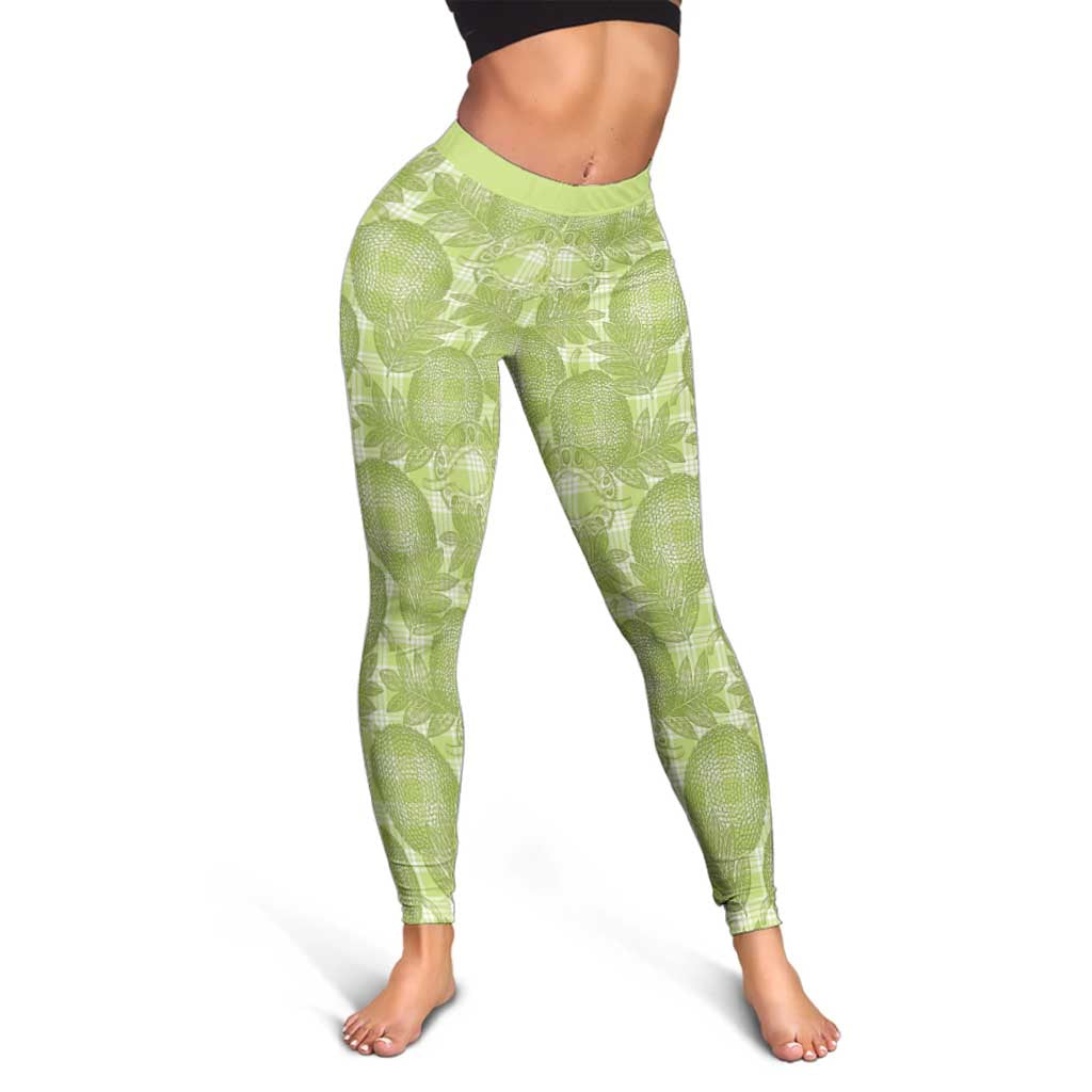 Omaomao Hawaii Breadfruit Palaka Motifs Leggings LT14 - Polynesian Pride