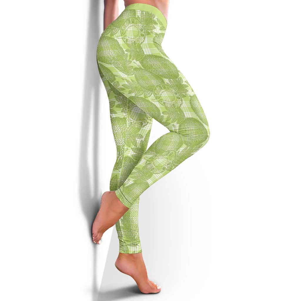 Omaomao Hawaii Breadfruit Palaka Motifs Leggings LT14 - Polynesian Pride