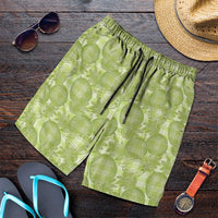 Omaomao Hawaii Breadfruit Palaka Motifs Shorts for Men LT14 Green - Polynesian Pride