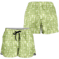 Omaomao Hawaii Breadfruit Palaka Motifs Shorts for Women LT14 - Polynesian Pride