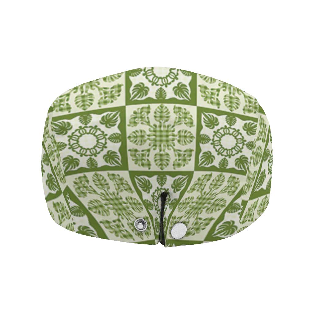 Omaomao Palaka Quilt Hawaii Jeff Hat Hawaiian Tropical Monstera Sea Turtle LT14 - Polynesian Pride