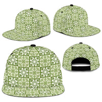 Omaomao Palaka Quilt Hawaii Snapback Cap Hawaiian Tropical Monstera Sea Turtle LT14 - Polynesian Pride