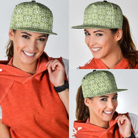 Omaomao Palaka Quilt Hawaii Snapback Cap Hawaiian Tropical Monstera Sea Turtle LT14 - Polynesian Pride