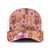 Orange Hawaii Hibiscus With Tropical Flowers Motifs Mesh Trucker Cap - Polynesian Pride