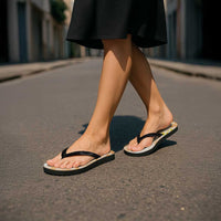 Orange Hawaii Shark Tattoo Flip Flops Puakenikeni Lei Plumeria Polynesian Pattern LT14 - Polynesian Pride