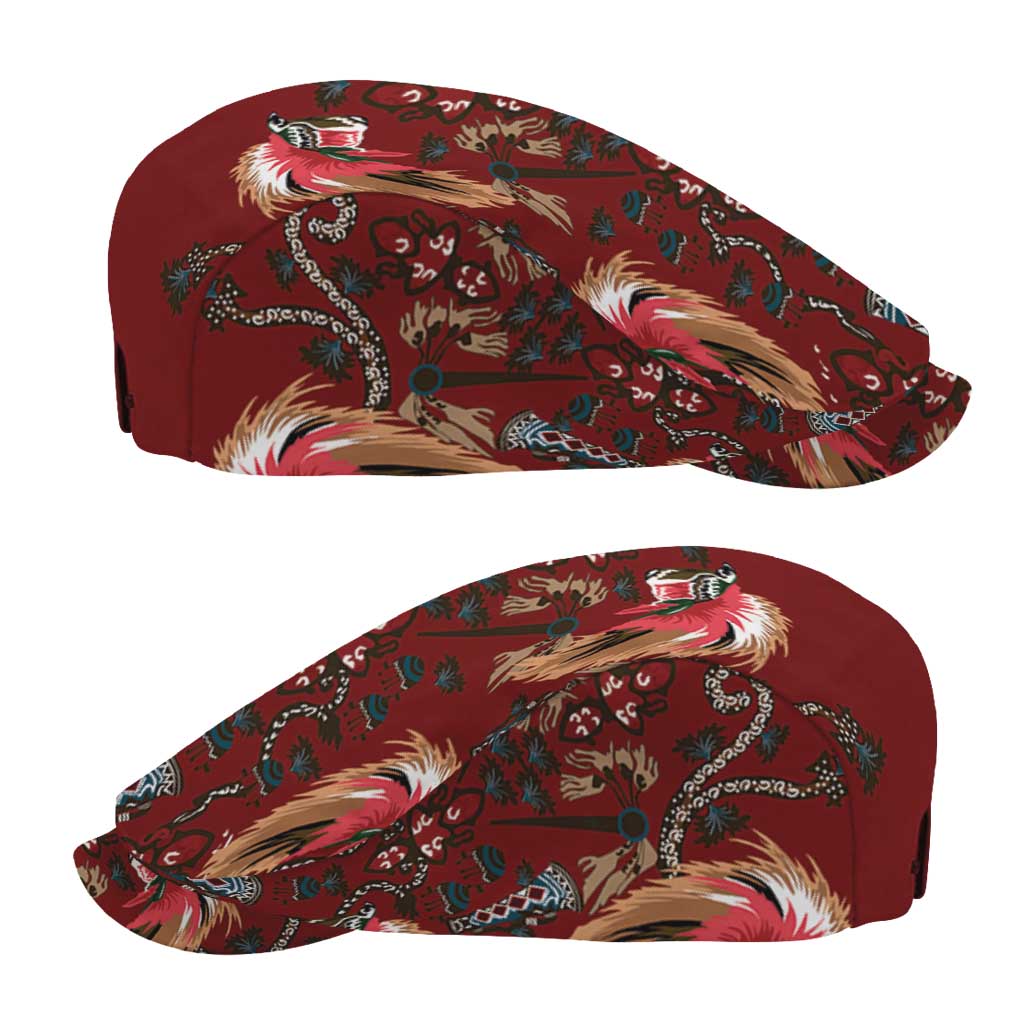 Oxblood Bird of Batik Papua Jeff Hat Exotic Natural Wealth of Papua - Polynesian Pride