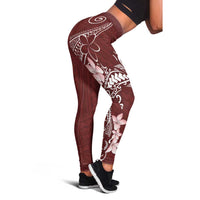 Oxblood Hawaii Leggings Hammerhead Shark Tattoo Curve Polynesian - Polynesian Pride
