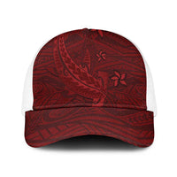 Oxblood Polynesia Baseball Net Cap Hawaiian Tribal Hammerhead Shark Tattoo - Polynesian Pride