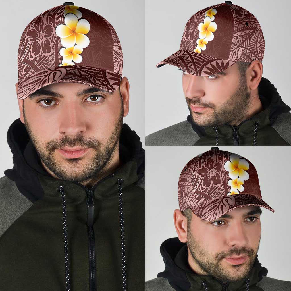 Oxblood Tropical Plumeria With Galaxy Polynesian Art Classic Cap LT14