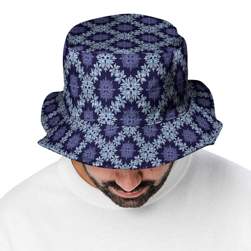 Palaka Hawaiian Quilt Seamless Pattern Bucket Hat - Polynesian Pride