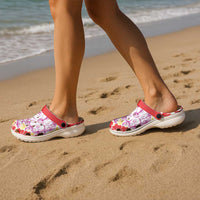 Palaka with Honu and Hibiscus Clogs Shoes Hawaiian Heritage Spirit - Polynesian Pride