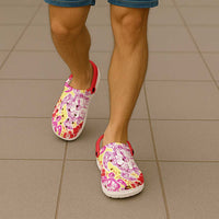 Palaka with Honu and Hibiscus Clogs Shoes Hawaiian Heritage Spirit - Polynesian Pride