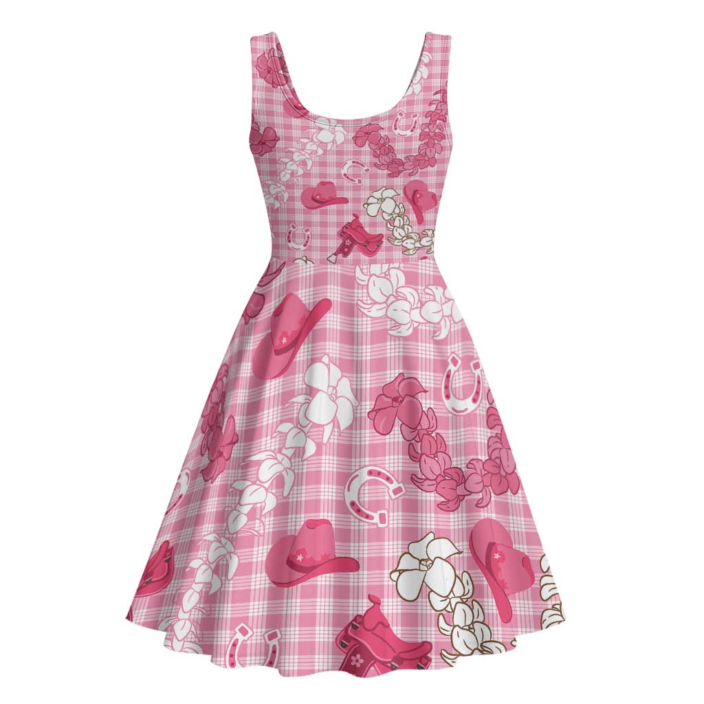 Paniolo Palaka Hawaiian Cowgirl Midi Dress - Polynesian Pride