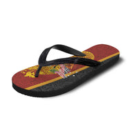 Papua New Guinea Flip Flops Birds-of-Paradise Melanesian Tattoos Tropical Plants LT03 - Polynesian Pride