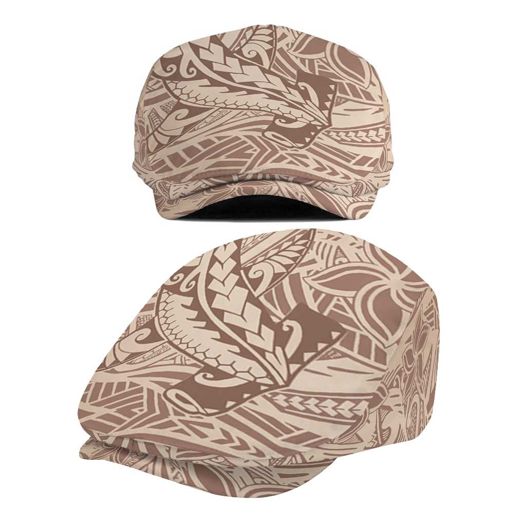 Pastel Brown Gradient Polynesia Jeff Hat Hawaiian Tribal Hammerhead Shark Tattoo - Polynesian Pride