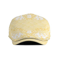 Pastel Yellow Mermaid Puakenikeni Maile Lei Jeff Hat
