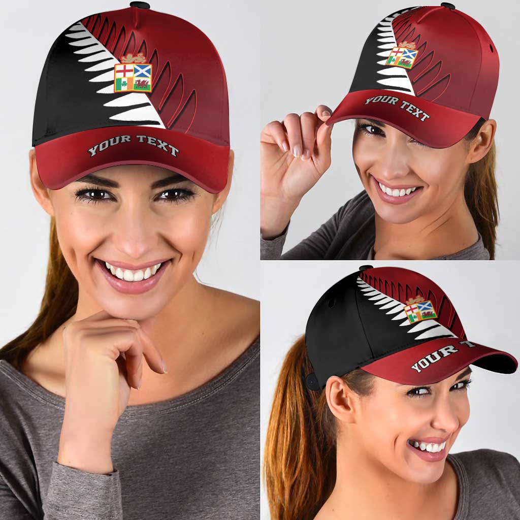 Personalised British Lions New Zealand Classic Cap Half Black Fern LT09