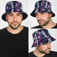 Pikake Maile Tiare Lei Bucket Hat Poni Lauhala Pattern