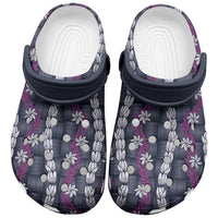 Pikake Maile Tiare Lei Clogs Shoes Poni Lauhala Pattern