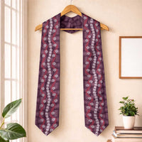 Pikake Maile Tiare Lei Graduation Stole Akala Lauhala Pattern