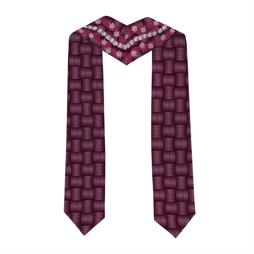 Pikake Maile Tiare Lei Graduation Stole Akala Lauhala Pattern