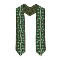 Pikake Maile Tiare Lei Graduation Stole Omaomao Lauhala Pattern