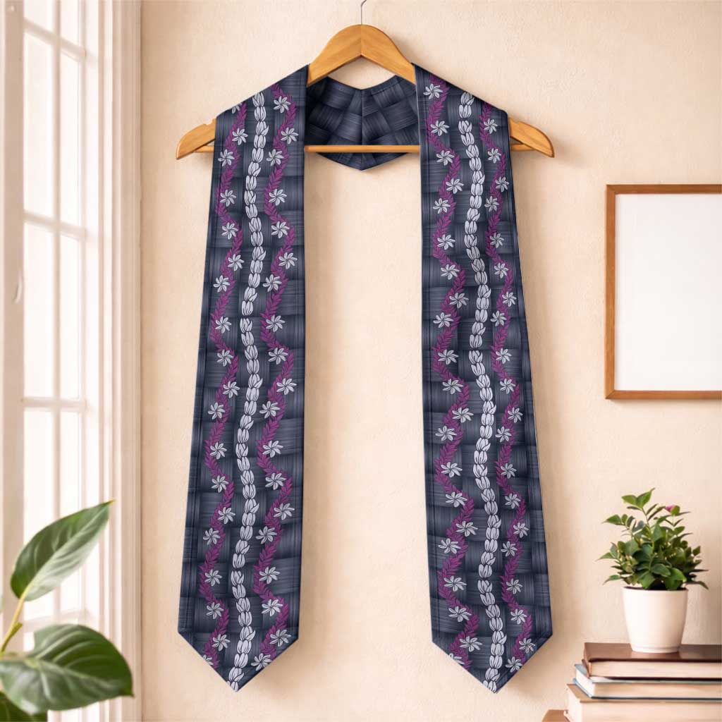 Pikake Maile Tiare Lei Graduation Stole Poni Lauhala Pattern