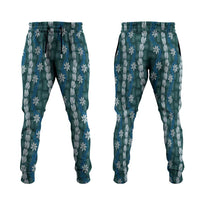 Pikake Maile Tiare Lei Jogger Pants Polu Lauhala Pattern
