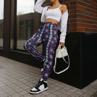 Pikake Maile Tiare Lei Jogger Pants Poni Lauhala Pattern