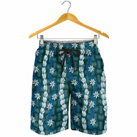 Pikake Maile Tiare Lei Shorts for Men Polu Lauhala Pattern