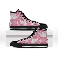 Pink Aloha Hawaii High Top Shoes Monstera Hibiscus Plumeria Seamless Vibes - Polynesian Pride