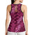 Pink Aloha Hawaii Hollow Tank Top Hawaiian Kakau Ohia Lehua Lei - Polynesian Pride