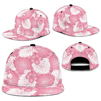 Pink Aloha Hawaii Snapback Cap Monstera Hibiscus Plumeria Seamless Vibes - Polynesian Pride