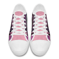 Pink Aotearoa Kowhaiwhai Pattern Low Top Shoes NZ Maori Quilt Style - Polynesian Pride