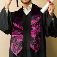 Pink Black Aloha Hawaii Graduation Stole Polynesian Shark Tattoo With Plumeria LT14 - Polynesian Pride