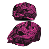 Pink Black Aloha Hawaii Jeff Hat - Polynesian Shark Tattoo With Plumeria LT14 - Polynesian Pride