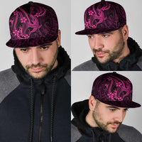 Pink Black Aloha Hawaii Snapback Cap Polynesian Shark Tattoo With Plumeria LT14 - Polynesian Pride