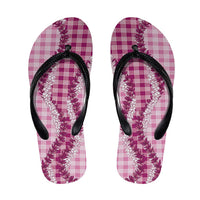 Pink Hawaii Palaka Flip Flops Hawaiian Honohono Lei LT05 Pink - Polynesian Pride