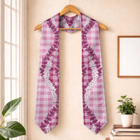 Pink Hawaii Palaka Graduation Stole Hawaiian Honohono Lei
