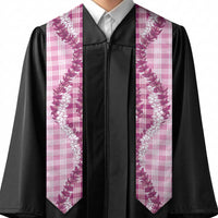 Pink Hawaii Palaka Graduation Stole Hawaiian Honohono Lei