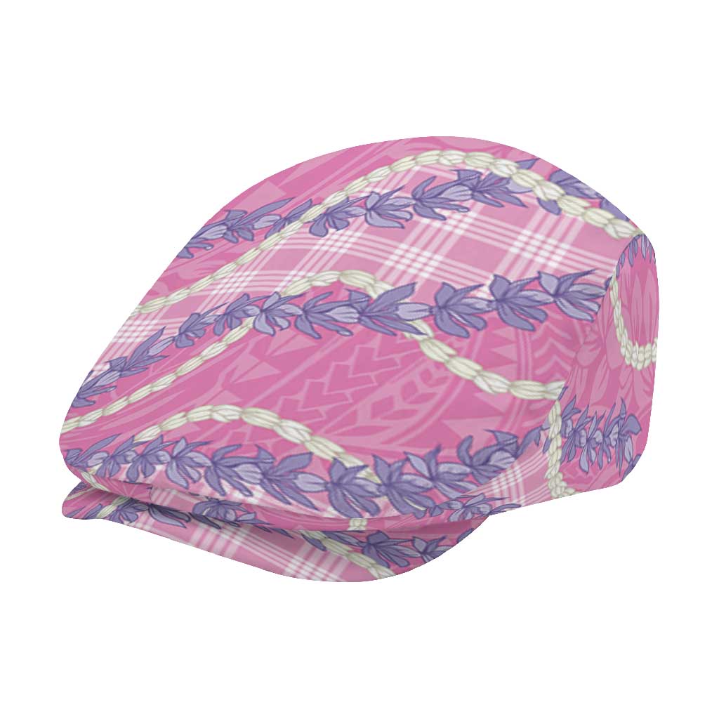 Pink Hawaii Palaka Honohono Pikake Jeff Hat Hawaiian Orchid Lei Polynesian Pattern LT14 - Polynesian Pride