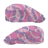 Pink Hawaii Palaka Honohono Pikake Jeff Hat Hawaiian Orchid Lei Polynesian Pattern LT14 - Polynesian Pride