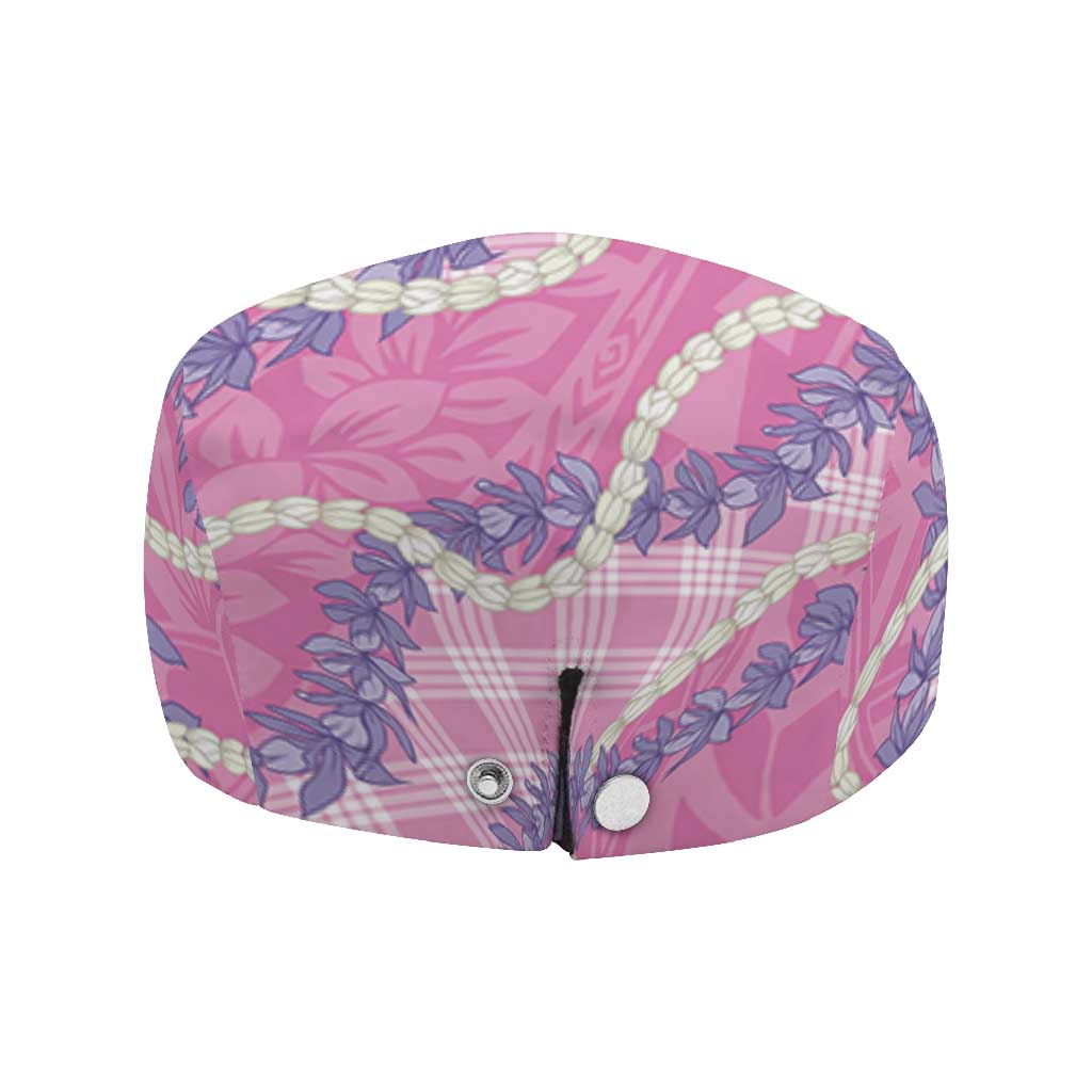 Pink Hawaii Palaka Honohono Pikake Jeff Hat Hawaiian Orchid Lei Polynesian Pattern LT14 - Polynesian Pride