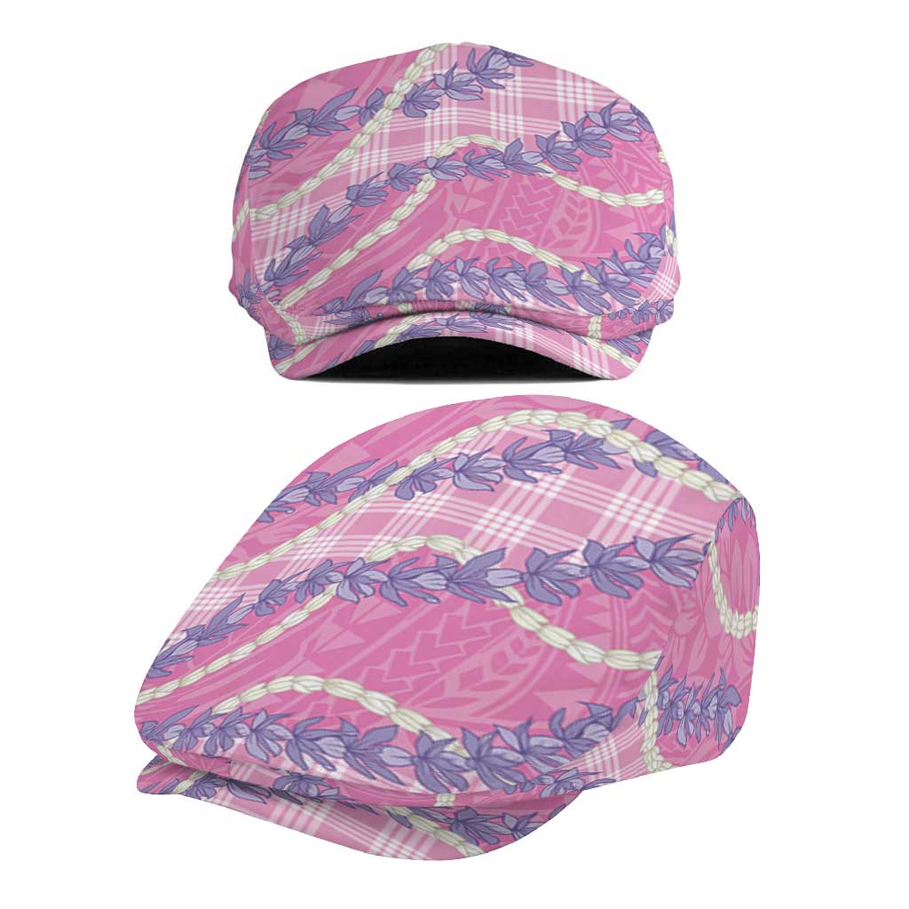 Pink Hawaii Palaka Honohono Pikake Jeff Hat Hawaiian Orchid Lei Polynesian Pattern LT14 - Polynesian Pride