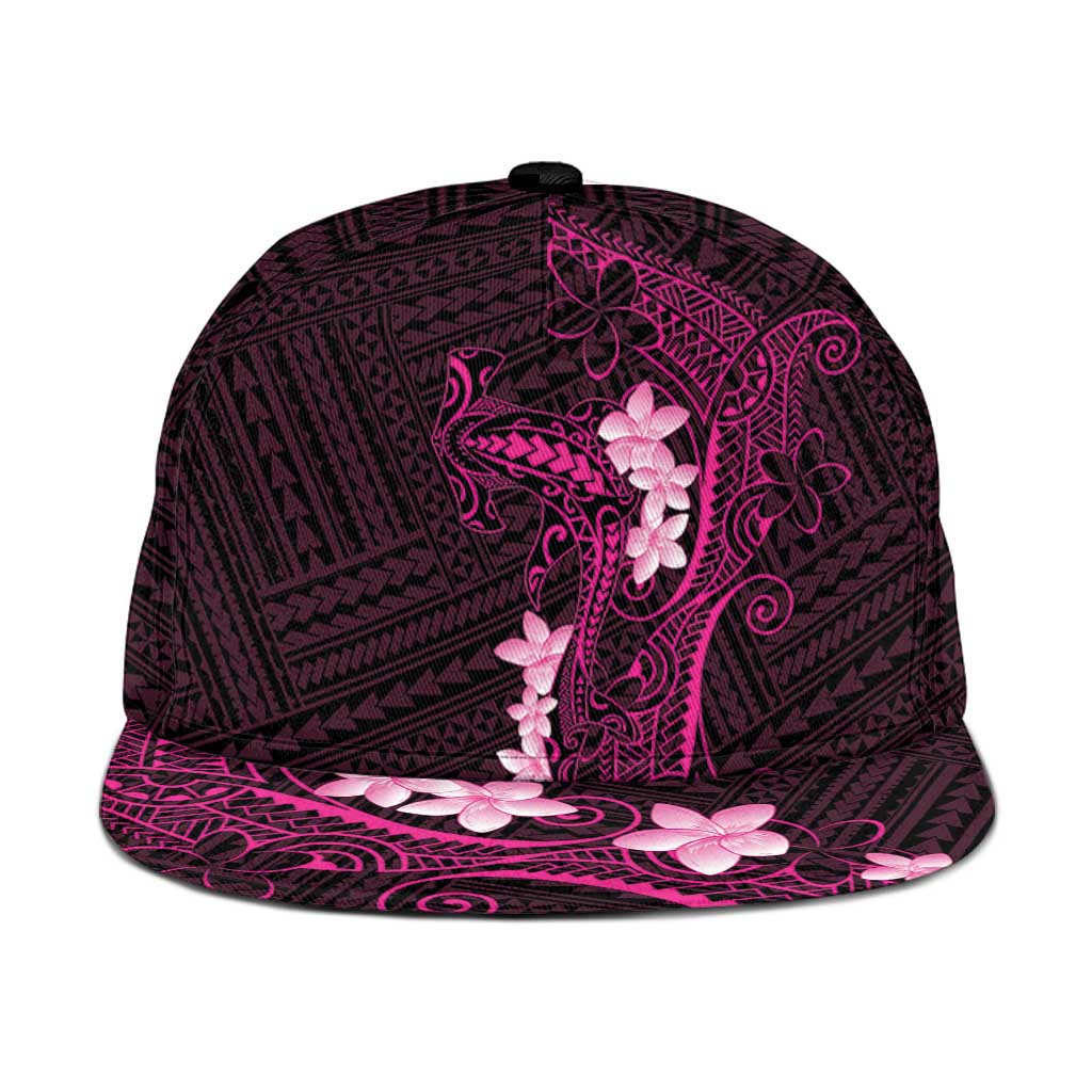 Pink Hawaii Snapback Cap Hammerhead Shark Tattoo Curve Polynesian - Polynesian Pride