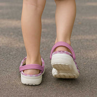 Pink Palaka Hawaii Clogs Shoes Hawaiian Lehua Blossoms