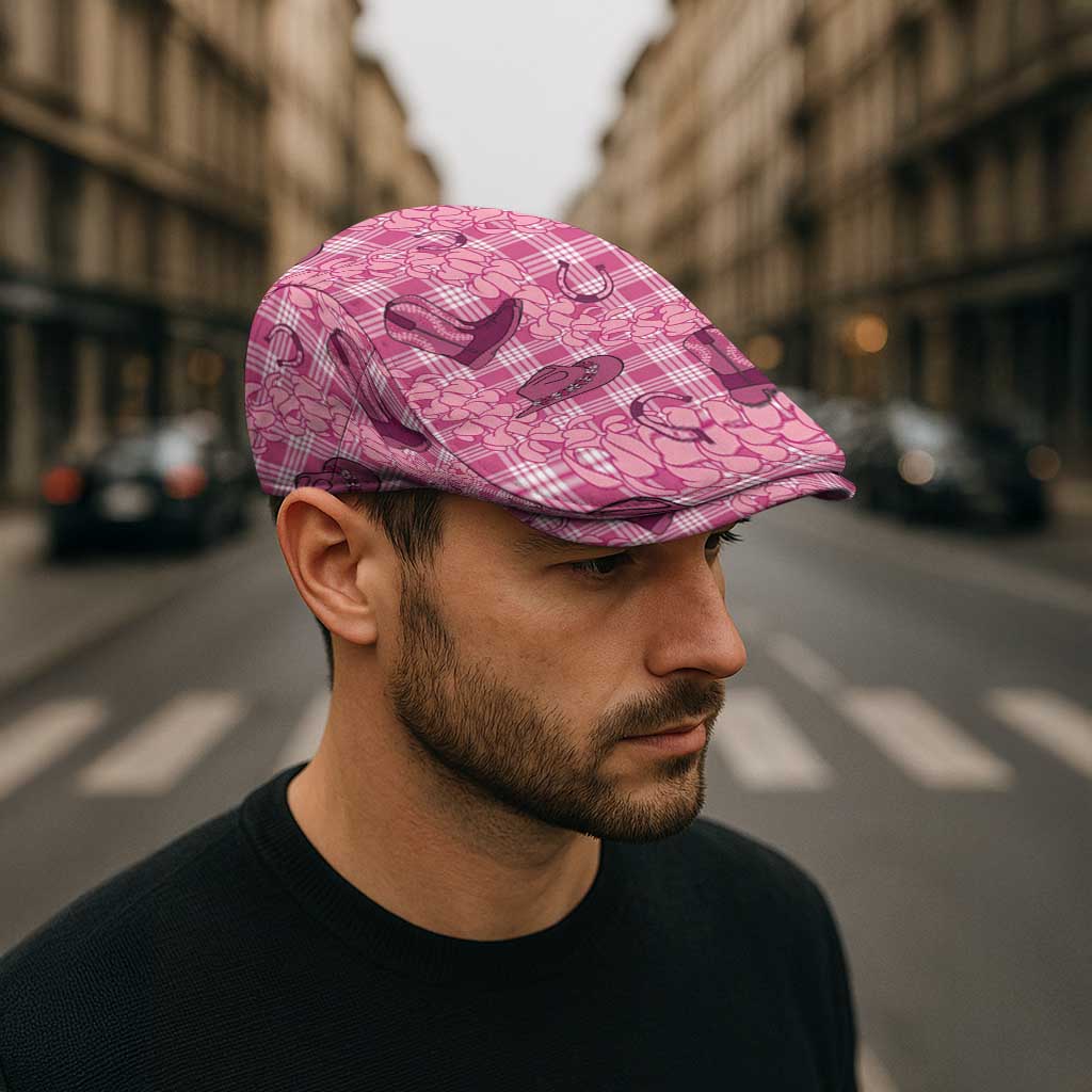 Pink Palaka Hawaii Cowboy Jeff Hat Puakenikeni Lei Paniolo Papale Seamless Vibes - Polynesian Pride