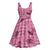 Pink Palaka Hawaii Cowboy Midi Dress Puakenikeni Lei Paniolo Papale Seamless Vibes - Polynesian Pride